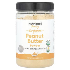 Nutricost Pantry Organic Peanut Butter Powder – 12.6 oz (354 g)