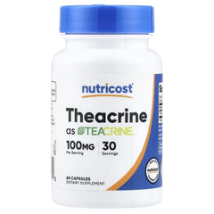 Nutricost Theacrine (TeaCrine®), 50 mg, 60 Capsules – Premium Energy Support Supplement