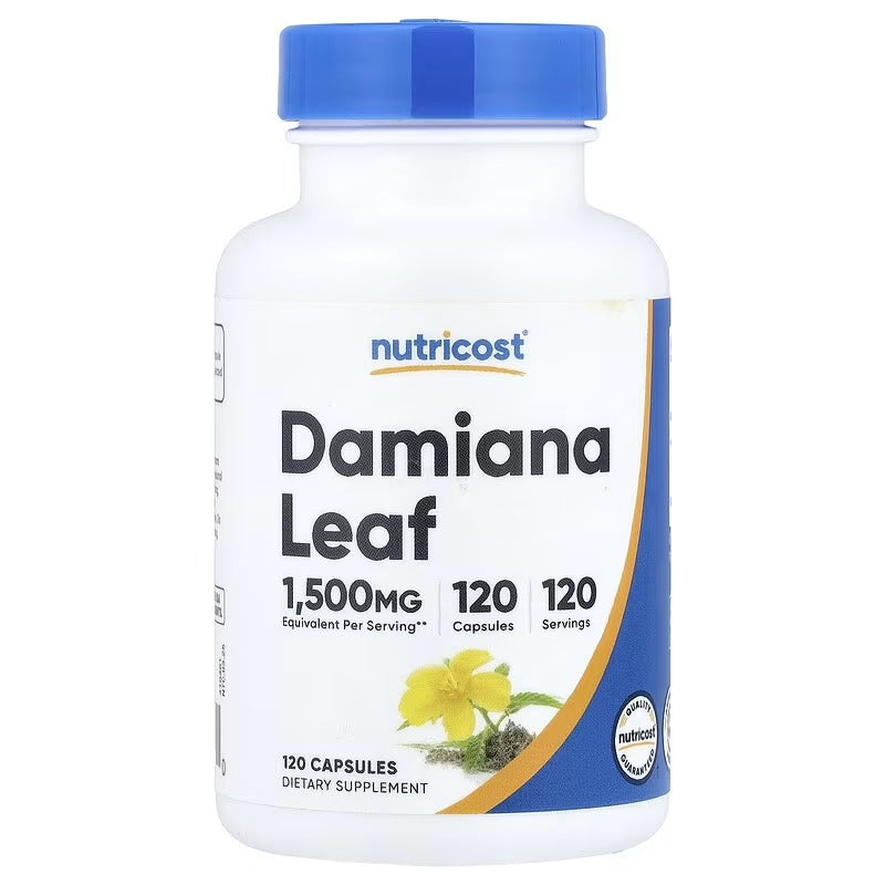 Nutricost Damiana Leaf, 150 mg, 120 Capsules – Herbal Dietary Supplement