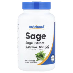 Nutricost Sage, 400 mg, 120 Capsules – Herbal Dietary Supplement