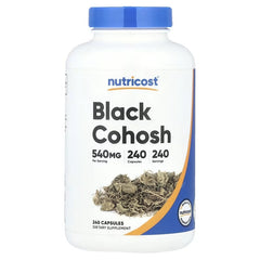 Nutricost Black Cohosh, 540 mg, 240 Capsules – Herbal Dietary Supplement