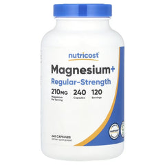 Nutricost Magnesium+, Regular Strength, 105 mg, 240 Capsules – Magnesium Dietary Supplement