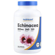 Nutricost Echinacea 800 mg supplement bottle, 240 capsules, front label