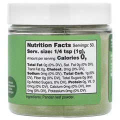 Nutricost Nutricolor™ Green Pandan Leaf Powder, 1.8 oz (50 g) – Natural Food Coloring
