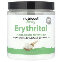 Nutricost Pantry erythritol jar with plant-based sweetener label and zero calories