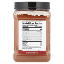 Nutricost Pantry ground cayenne pepper jar, nutrition facts back label