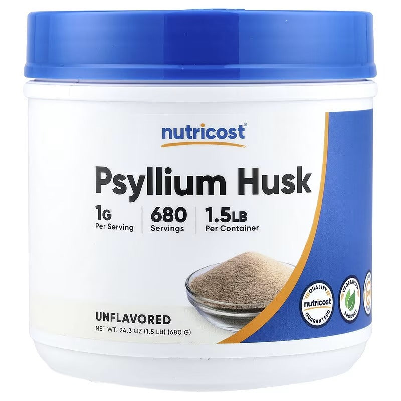 Nutricost Psyllium Husk, Unflavoured, 24.3 oz (680 g) – Dietary Fiber Powder