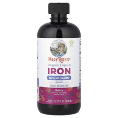 MaryRuth's, Vegan Liquid Iron, For Ages 4+, Berry, 6 mg, 15.22 fl oz (450 ml)