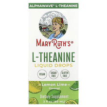 MaryRuth's L-Theanine liquid drops box, lemon lime flavored dietary supplement