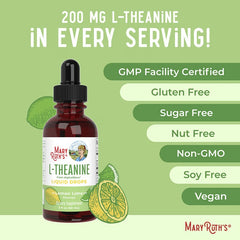 MaryRuth's L-Theanine Liquid Drops, Lemon Lime, 2 fl oz (60 ml)