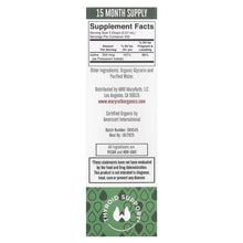 Iodine organic liquid drops supplement facts panel on product box