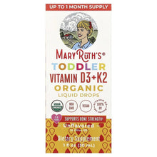 MaryRuth's toddler Vitamin D3+K2 organic liquid drops box, unflavored, 1 fl oz