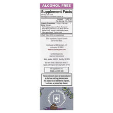 Alcohol-free organic lymphatic support supplement facts panel on box back