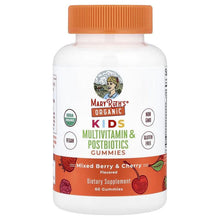 MaryRuth's kids multivitamin gummies bottle, orange cap, Mixed Berry & Cherry label