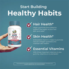 MaryRuth's, Organic Hair, Skin & Nails Gummies, Strawberry, 60 Gummies