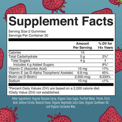 MaryRuth's, Organic Hair, Skin & Nails Gummies, Strawberry, 60 Gummies