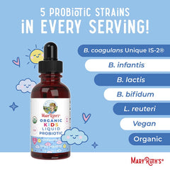 MaryRuth's, Organic Kids Liquid Probiotic, 4 + Years, Unflavoured, 2 Billion CFU, 1 fl oz (30 ml)
