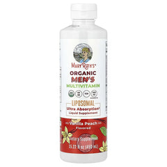 MaryRuth's, Organic Men's Multivitamin Liposomal, Vanilla Peach, 15.22 fl oz (450 ml)