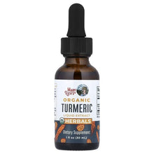 MaryRuth's Organic Turmeric liquid extract bottle with black dropper, alcohol-free