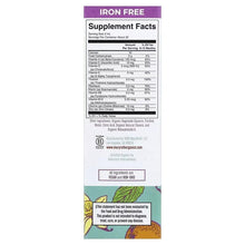 MaryRuth's infant multivitamin organic liquid drops supplement facts label