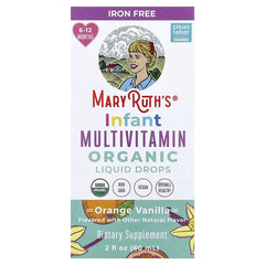MaryRuth's, Organic Infant Multivitamin Liquid Drops, 6-12 Months, Orange Vanilla, 2 fl oz (60 ml)