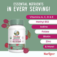 MaryRuth's, Organic Women's Multivitamin Gummies, Cherry & Raspberry, 60 Gummies