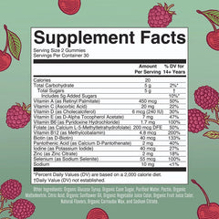MaryRuth's, Organic Women's Multivitamin Gummies, Cherry & Raspberry, 60 Gummies