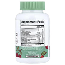 Multivitamin gummies bottle with green cap and Supplement Facts label