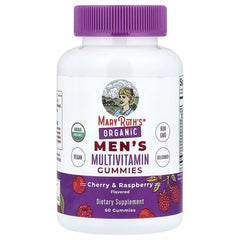 MaryRuth's, Organic Men's Multivitamin Gummies, Cherry & Raspberry, 60 Gummies
