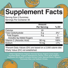 MaryRuth's, Organic Kids Vitamin C Gummies, Orange, 60 Gummies (45 mg per Gummy)