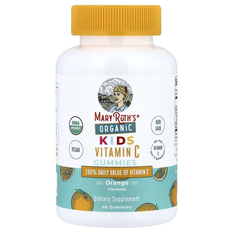 MaryRuth's, Organic Kids Vitamin C Gummies, Orange, 60 Gummies (45 mg per Gummy)
