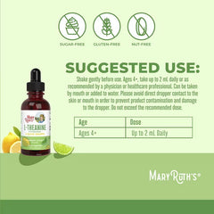 MaryRuth's, L-Theanine Liquid Drops, Lemon Lime, 2 fl oz (60 ml)