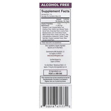 Alcohol-free liquid extract supplement label, barcode and supplement facts
