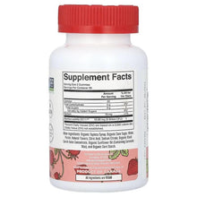 Probiotic gummy supplement bottle, back label with Supplement Facts panel