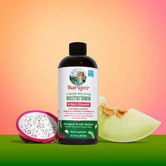 MaryRuth's Liquid Morning Multivitamin + Hair Growth – Peach Mango & Dragon Fruit Melon