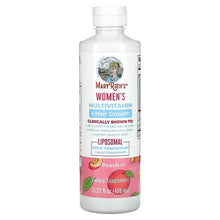 MaryRuth's women’s multivitamin and hair growth supplement bottle, peach, 15.22 fl oz