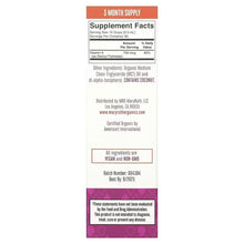 MaryRuth's Vitamin A supplement facts label for organic liquid drops, 30 mL