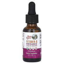 MaryRuth's Vitamin A Organic Liquid Drops bottle with black dropper, unflavored, 30 mL