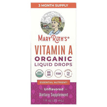 MaryRuth's Vitamin A Organic Liquid Drops, unflavored liquid supplement, 30 mL