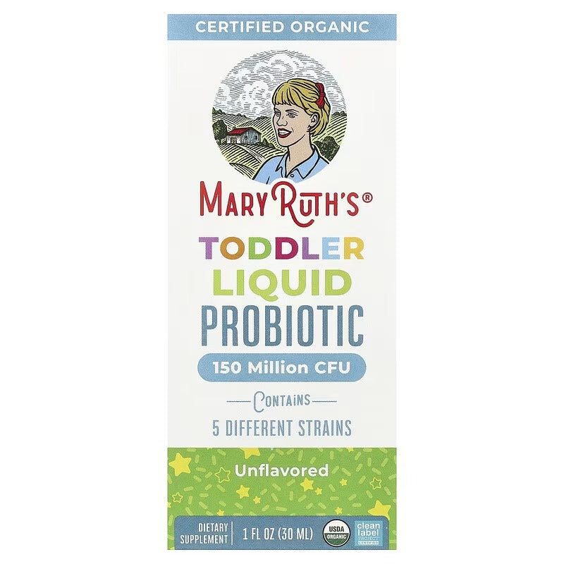 MaryRuth's, Toddler Probiotic Liquid Drops, Cocomelon™, For Ages 1-3 Years, Unflavoured, 1 fl oz (30 ml)