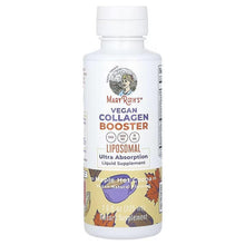 Liposomal vegan collagen booster supplement bottle with Maple Hot Cocoa label