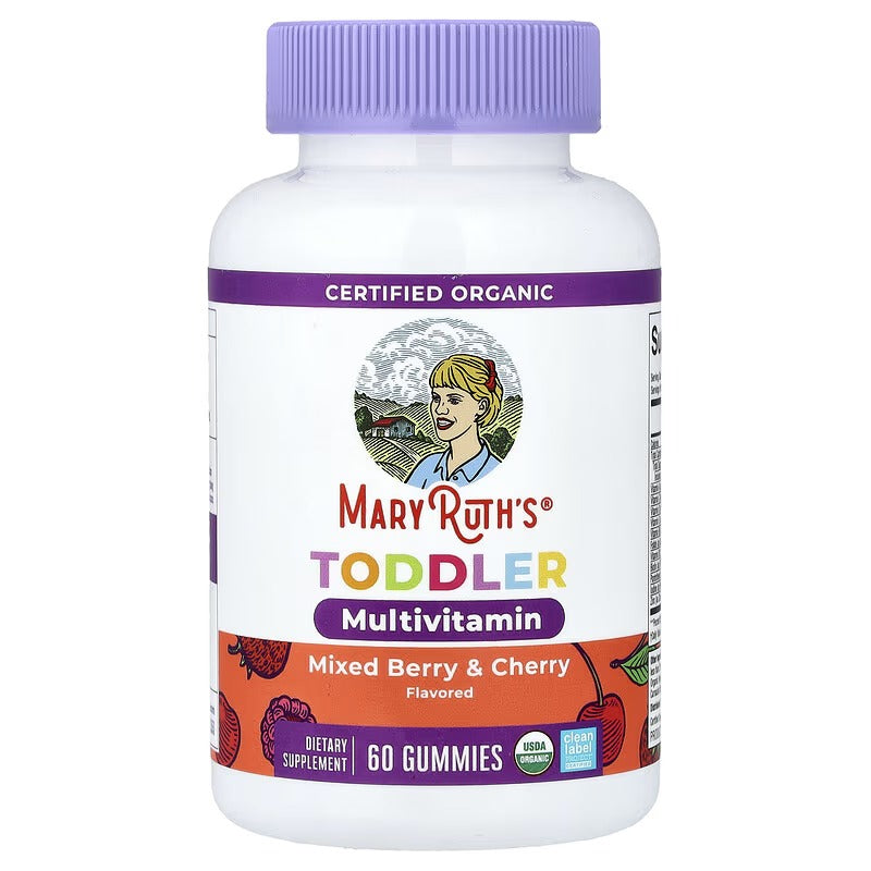 MaryRuth's, Organic Toddler Multivitamin Gummies, Mixed Berry & Cherry, 60 Gummies