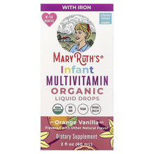 MaryRuth's infant multivitamin organic liquid drops box, Orange Vanilla, 6–12 months