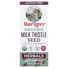 MaryRuth's organic milk thistle seed liquid extract, alcohol-free supplement packaging
