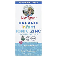 MaryRuth's, Organic Infants Ionic Zinc, Liquid Drops, 6-12 Months, Unflavoured, 2 fl oz (60 ml)