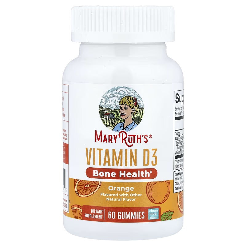 MaryRuth's, Vitamin D3 Gummies, Orange, 25 mcg, 60 Gummies