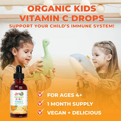 MaryRuth's, Organic Kids Vitamin C Liquid Drops, 4-13 Years, Orange Vanilla, 60 ml (2 fl oz)