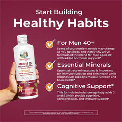 MaryRuth's, Men's 40+ Multivitamin Liposomal with Hormonal Support, Vanilla Peach, 15.22 fl oz (450 ml)