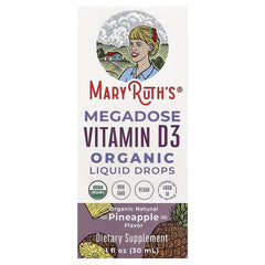 MaryRuth's, Megadose Vitamin D3 Organic Liquid Drops, Pineapple, 1 fl oz (30 ml)