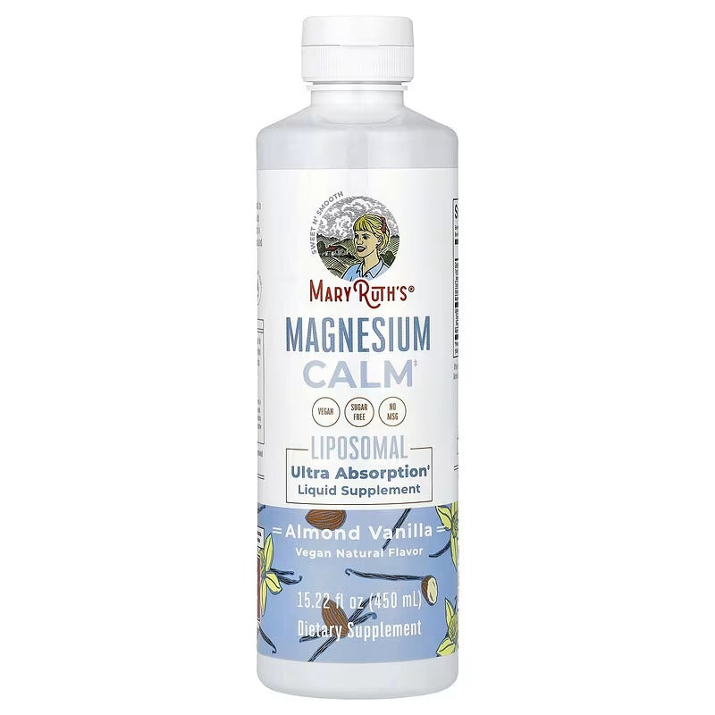 MaryRuth's, Magnesium Calm Liposomal, Almond Vanilla, 15.22 fl oz (450 ml)